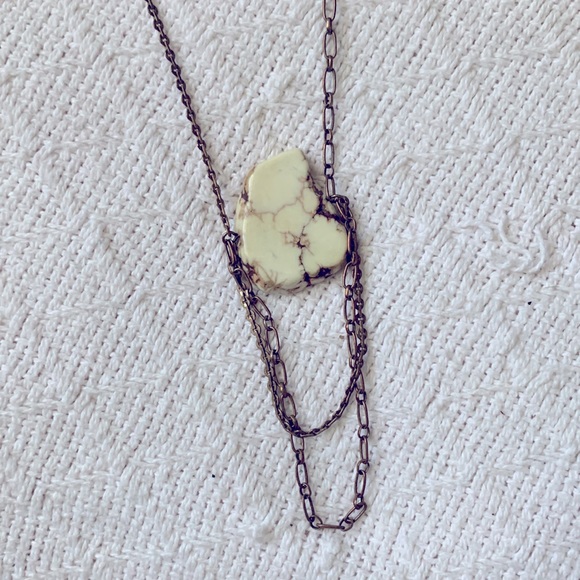 Boho Handmade Rough Stone Necklace - Picture 4 of 5